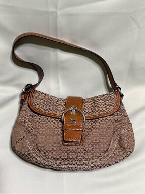 Coach Soho Signature Canvas Buckle Shoulder Bag - Y2K - Tan